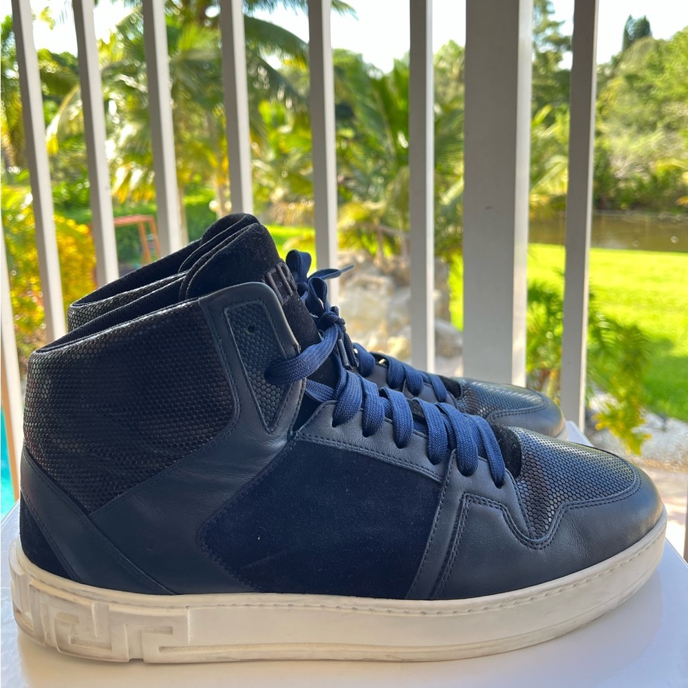 Versace Navy Blue high tops good condition size 10 men